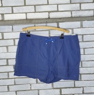 • NWT Free Assembly Men's Crinkle Nylon Lined Short Swim Trunks Size XXL Blue